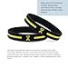 Inkstone Yellow Awareness Ribbon Silicone Wristbands (12-Pack) - Wholesale Bulk Pack of 1 Dozen Awareness Bracelets for Unisex Adults