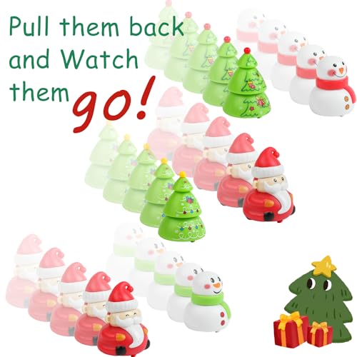 VEYLIN 12 Pack Christmas Pull-Back Toys Assortments Pull-Back Vehicle Christmas Stocking Stuffers Christmas Toys for Kids Party Bag Fillers (VEYLIN-UK-DK641M1P1UKQ) - Image 4