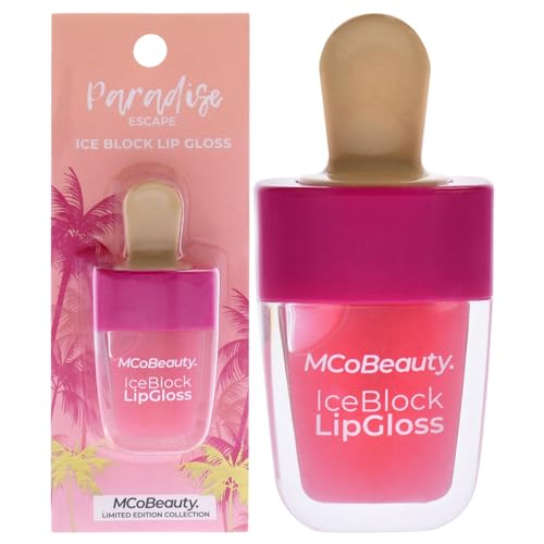 MCoBeauty Paradise Escape Ice Block Lip Gloss - Pink Lady For Women 0.185 oz Lip Gloss