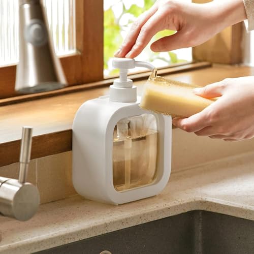 Image of 350ml Refillable Soap Dispenser Pump Bottle - Liquid Hand Wash Dispenser for Bathroom, Kitchen Sink & Wash Basin - Pack of 1