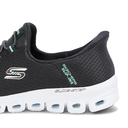 Skechers Skechers Women's Hands Free Slip-Ins Sport Active Glide-Step - Pursuit, Black/Turquoise, 5.5