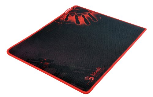 B-081 Medium Sized Gaming Surface & Esports Mouse Pad - Waterproof Smooth Surface, Anti-Slip Rubber Base - (Black) - Textured for Absolute Precision. Stitched Edges — view 3