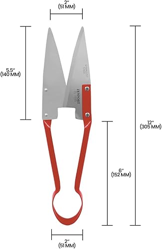 Miniatura 10 de Zenport ZL122G - Cizalla de cebolla y oveja resistente ergonómica hoja de acero al carbono de 65 pulgadas 13 pulgadas de largo