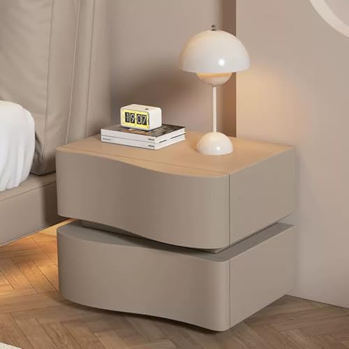 Table de chevet minimaliste moderne 50cm avec 2 tiroirs pour chambre