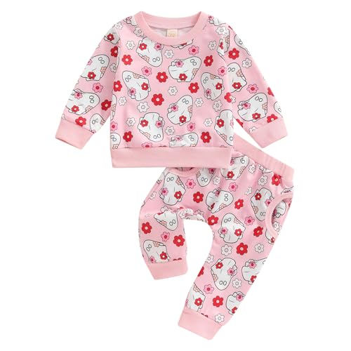 Image of Halloween Toddler Baby Clothes Outfit Girl Boy Spooky Ghost Sweatshirt Pants Cute Halloween Baby Girl Outfits