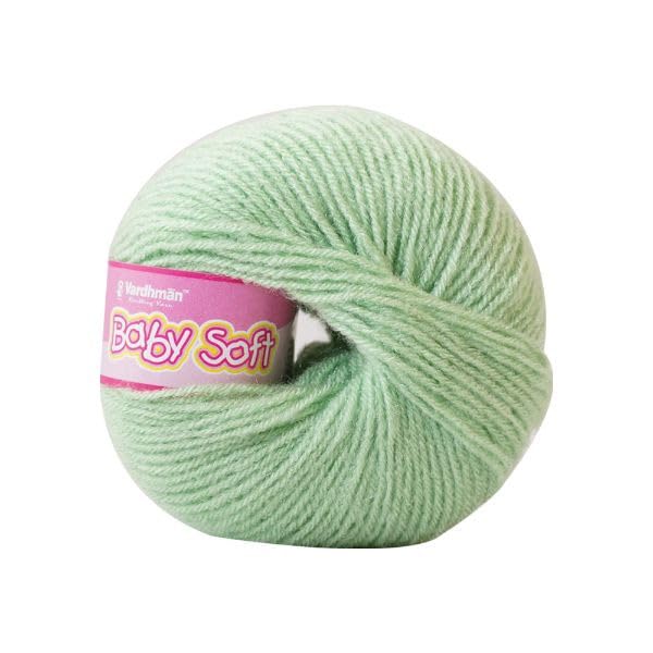 Image of Vardhman BabySoft Knitting Yarn | 100% Acrylic Wool | 4 Ply | Thin Knitting & Crocheting Hook Thread & Lightweight | Special Baby Wool | 150 Grams (6 Balls of 25g) | Machine Washable | Ideal for Blankets, Hats, Booties Ultra-Soft for Baby Sweaters, Blankets, Caps, Socks, Soft toys, Art & craft (Tropical Peach 12 + Black 21 + Pista Green 8 + Sea Green 3)