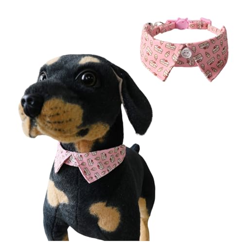 BT Bear Cute Style Small Dog Collar with Bell Adjustable Quick Release Cat Collars for Small Dogs Puppy,Pink Cake