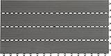Anti-deslizante Gartenfreude EVERFLOOR WPC Marca (Madera/Mezcla de plástico) baldosas de Patio Perfil Macizo Gris Oscuro, 6 Piezas, 60 x 30 cm (Aprox. 1,08m2)
