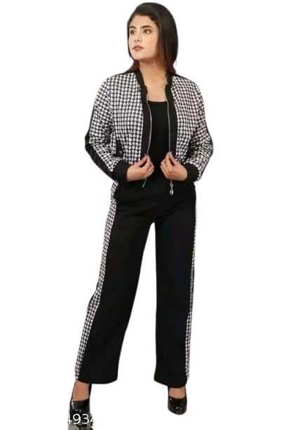 hrikshika fashion Dress for Women Stylish Two-Piece Western Co-Ord Set -Jacket and Trouser-Black-picture-59