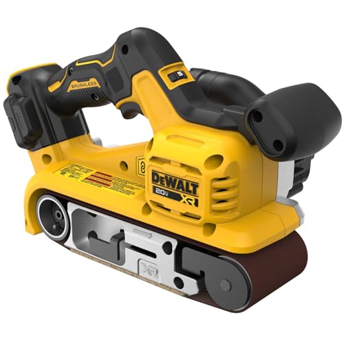 Dewalt Lixadeira de Cinta, Sem Fio, Sem Bateria e Carregador, Ferramenta Útil para Trabalhos de Lixamento e Polimento em Diversos Materiais, Modelo DCW220B, 20V