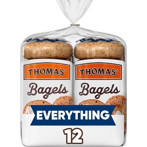 Thomas' Everything Bagels, 12 Count, 10g Protein per Bagel, 40 oz.