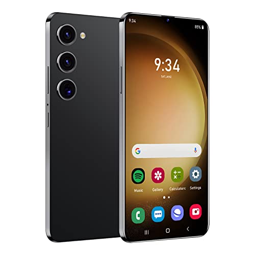 Blackcyber S23+ 5G Unlocked Cellphone Android Smartphone, 7.3'' Fhd Lcd Display Screen, 13Mp+48Mp Camera, 5000Mah Long Battery Life, Dual Sim Card (8Gb+512Gb, Black) #TOP7