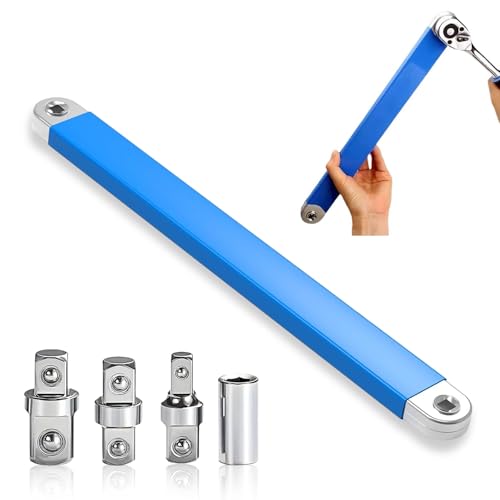 YUDAWN Pro Clé D'Extension Décalée Offset Extension Wrench Multifonctionnelle Cle Plate a Cliquet Extension de Douille Pliable Clé de Rallonge Avec...