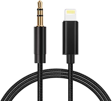 LcueGuk Aux Cord for iPhone 13/12/X/XS/11/11 Pro/11 Pro Max/8/8Plus/7/7Plus Aux Cable for Car 3.5mm Aux Cable Premium Aux Audio to Car Stereo/Speaker/Headphone Adapter Support All iOS System