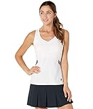 Fila Women`s Tennis Cami White and Navy (X-Large White and Navy)