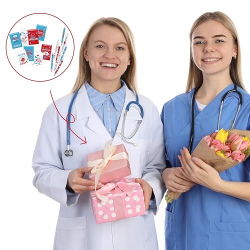 Carnets de notes à spirale infirmière Pasimy stylos à bille cadeaux fête médical - 6