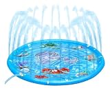 Piscina Chafariz Infantil PET 100cm Splash divertida Sprinkler Pad (Tubarões) para crianças
