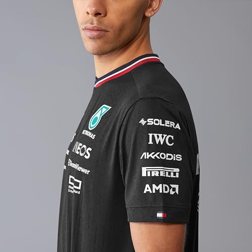 Mercedes AMG Petronas Męska koszulka drużynowa F1 2024 - biały/czarny