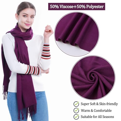 Image of Pashmina Scarf and Shawl - Soft Women Pashminas Wrap for Wedding Evening Party dresses
