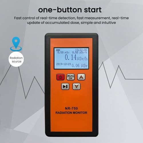 Image of NR-750 Handheld Portable Nuclear Radiation Detector LCD Display Household Radioactive Tester Geiger Counter Detection Sound Vibrations Light Triple Alarm Practical Nuclear Radiation Detector