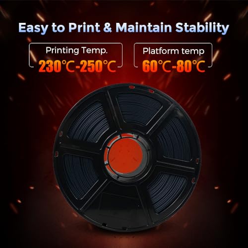 Image of FLASHFORGE Carbon Fiber PETG Filament 1.75mm, Carbon Fiber PETG 3D Printer Filament, 1KG Spool Dimensional Accuracy + /- 0.02mm, Lightweight & Heat-Resistant & Moisture Free (PETG-CF Midnight Blue)