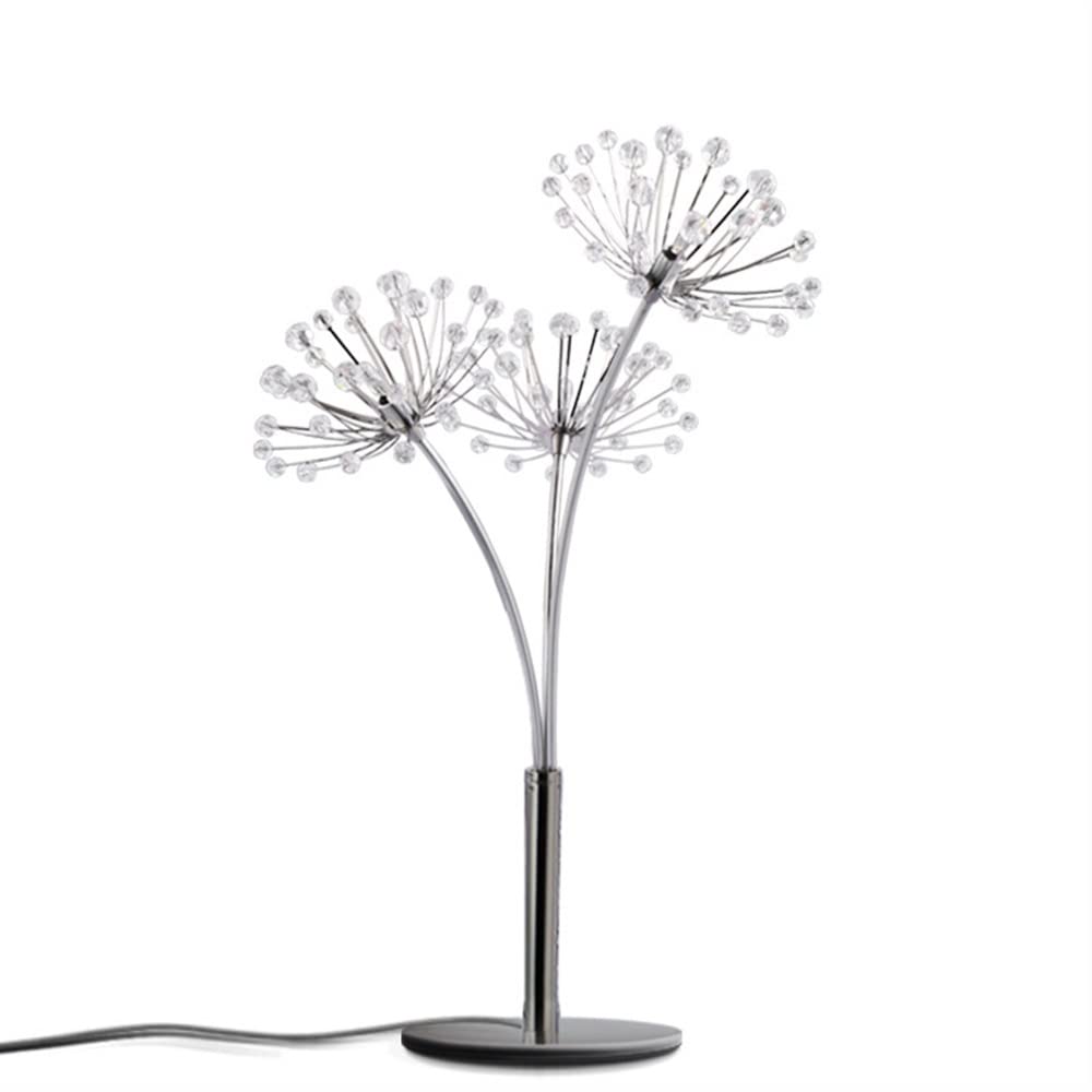Dandelion LED Table Lighting LED Nightstand Light Crystal Bedroom Bedside Lamp for Living Room Bedside Home Decoration(Warm Light)