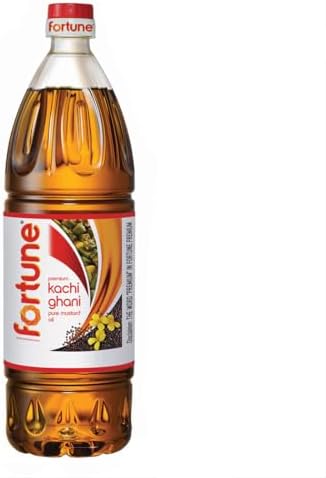 Fortune Kachi Ghani Mustard Oil 500ml | Pure Mustard Oil | Authentic Flavor | Ideal for Cooking