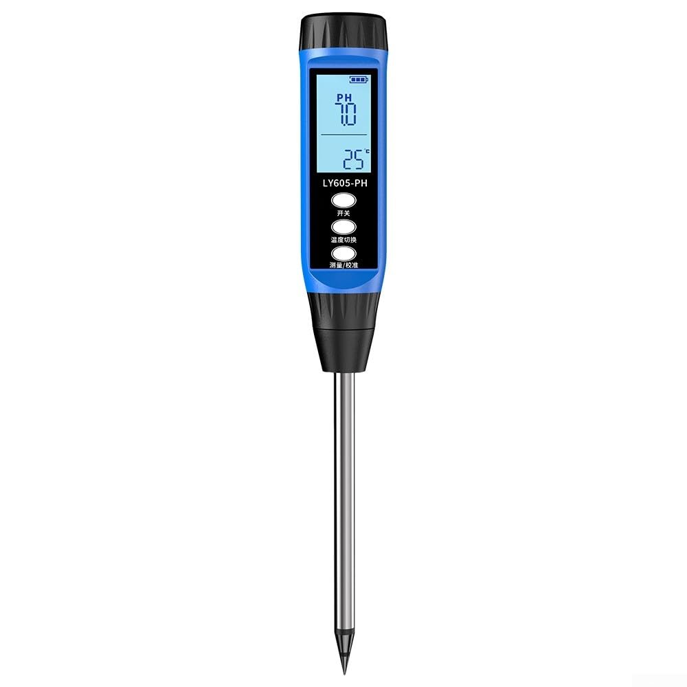 Probador del suelo, probador digital del suelo para la medición de humedad del pH Agricultura de la alta precisión para la agricultura de la jardinería y las plantas al aire libre(606)