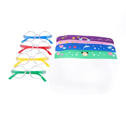 Yardenfun 4 Pcs Máscara infantil de isolamento transparente tipo armação Máscara para ciclistas e ca