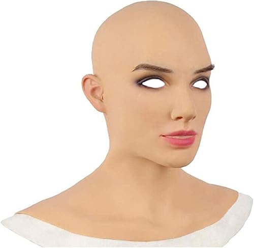 Cubierta para la cabeza, máscara de látex única para disfraz de Halloween, adecuada para travesti, travesti, Drag Queen, de hombre a mujer, unisex