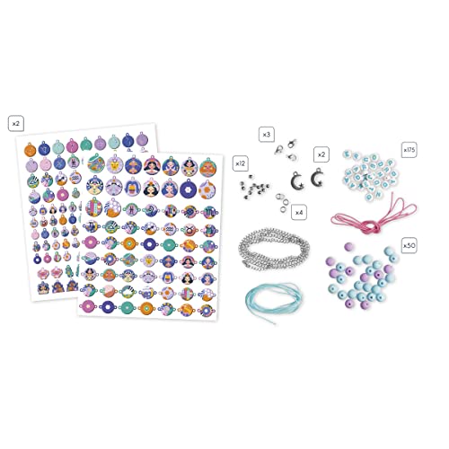 Janod - Bastelset 14 Astro-Schmuckstücke - Les Ateliers Bijoux - Kreatives Hobby Kinder - 12 Armbänder + 2 Halsketten - Feinmotorik und… – Ansicht 5