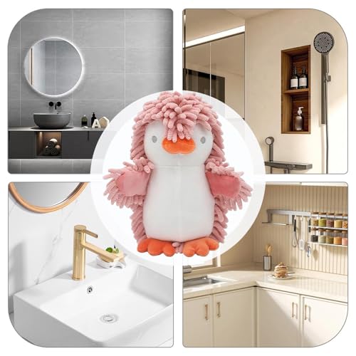 Toallas de mano de pingüino en chenilla de alta absorción y secado rápido 5