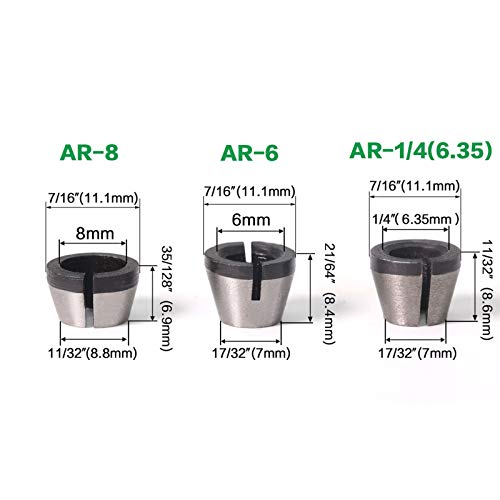 HSS Pinza per Fresa Adattatore 6 Pezzi Incisione