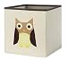 Whitmor Kids Canvas Collapsible Cube-Brown Owl