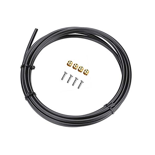 Icreopro 3000mm Fahrrad Hydraulikbremsschlauch Kit & 4 Sätze Oliv und Verbindungseinsatz Cover
