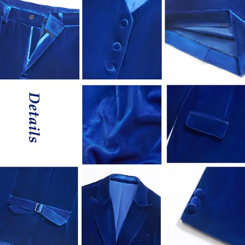 Women's 3 Piece Velvet Suit Office Business Ladies Trouser-Suit One Button Peak Lapel Blazer Vest Pant Set3