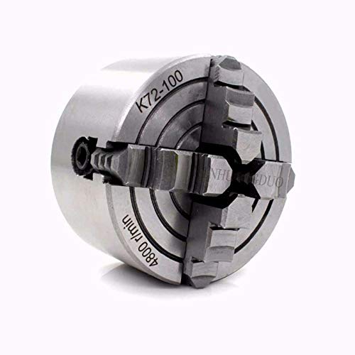 XINHUANGDUO 4 Jaw Lathe Chuck K72-100mm Independent 4" Chuck Harded Steel CNC Metal Lathe Machining Centermanual lathe/4-Jaw Independent Chu
