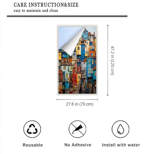 Película para ventana decorativa 27.6x47.2 pulgadas miniatura 2