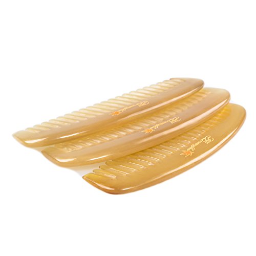 Peine de Dientes Anchos de Cuerno Natural para Mujer miniatura 4