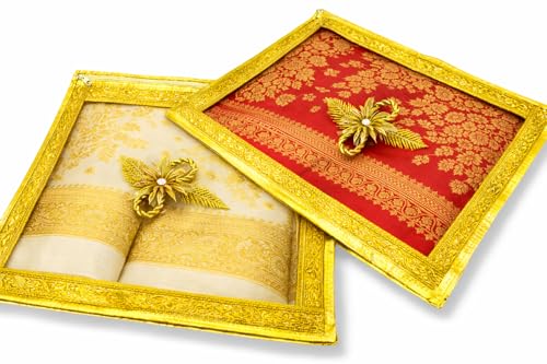 Image of RAAHII 5 Piece wedding gifting Transparent single saree cover with zip, Fancy suit packing plastic covers for sadi, clothes bags, kurti for wardrobe storage organizer (With Flower)