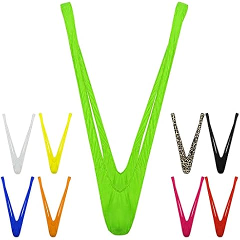 Mankini for Men Funny UK Hot Swimming Green Borat Thong String Swimwear V-Strap Swimsuit Joke Secret Gift Birthday Christmas Xmas Fancy Dress Costume for Mens Cover