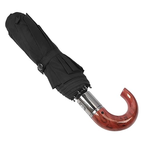 ALQSIM Guarda-chuva dobrável com pega de proteção solar, cabo curvo, guarda-sol for totalmente automático, para 10 guarda-chuvas de pátio traseiro, estantes para guarda-chuvas (sem cola)