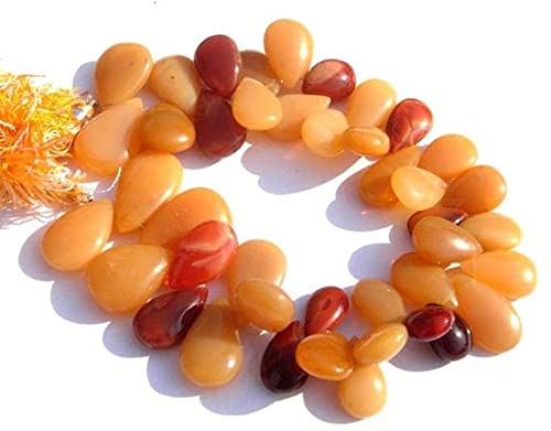 Mexican Fire Opal grandes briolettes poires lisses de 12x8mm à 17x10mm pour fils de colliers