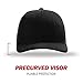 Richardson Unisex 112 Trucker Adjustable Snapback Baseball Cap, Solid Black, One Size Fits Most