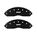 MGP Caliper Covers 10202SMGPMB Matte Black powder Coat Finish Engraved Front/Rear MGP Caliper Cover, (Set of 4)