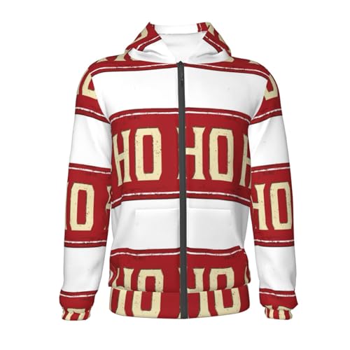Ho Ho Ho Vintage Rusty Metal Sign Kids Pullover Hoodies Boys Zip Up Sweatshirts Girls Athletic Clothes with Pocket2