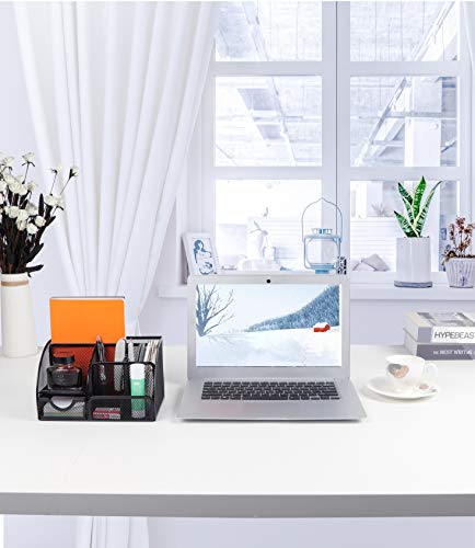 image for Beiz Office Supplies Desk Organizer Caddy with 6 Compartments + 1 Slid