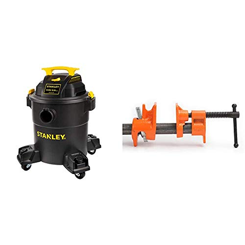 Big Sale Stanley 6 Gallon Wet Dry Vacuum, 4 Peak HP Poly 3 in 1 Shop Vac Blower with Powerful Suction, Multifunctional Shop Vacuum W/ 4 Horsepower Motor & Pony 52 Pipe Clamp, Fixture for 1/2-Inch Black Pipe ❤ Crazy Deals Stanley 6 Gallon Wet Dry Vacuum, 4 Peak HP Poly 3 in 1 Shop Vac Blower with Powerful Suction, Multifunctional Shop Vacuum W/ 4 Horsepower Motor & Pony 52 Pipe Clamp, Fixture for 1/2-Inch Black Pipe