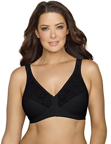 Exquisite Form womens Exquisite Form Fully Women's Front Close Posture Bra With Lace #5100595 ,Black ,40D