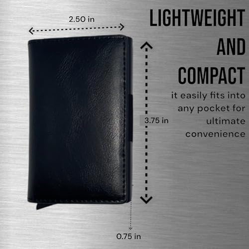 Slim Wallet For Men Gifts For Men Blocking Rfid Wallet For Men Credit Card Holder Men Wallet & Wallet Women Wallets For Men Business Card Holder Case Minimalist Wallet For Man (Black)3